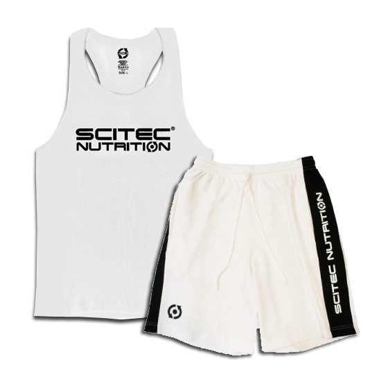 ENSEMBLE DEBARDEUR RACERBACK / SN SHORT WHITE - Scitec