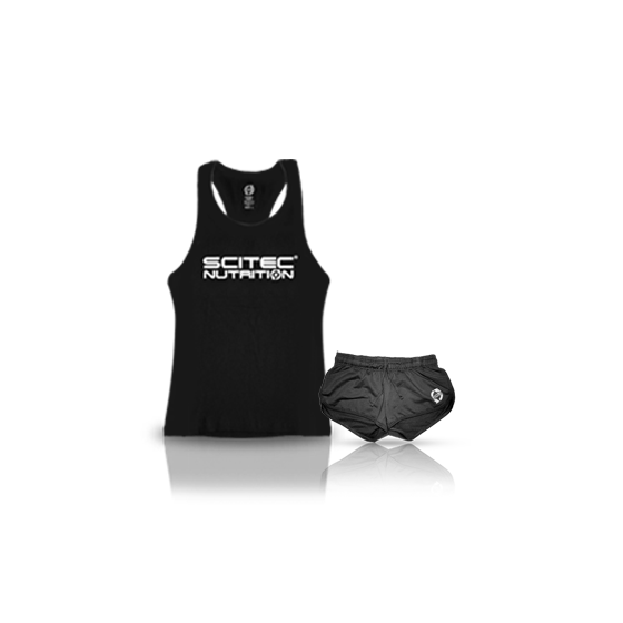 ENSEMBLE DEBARDEUR GIRL RACERBACK / SN SHORT black- Scitec