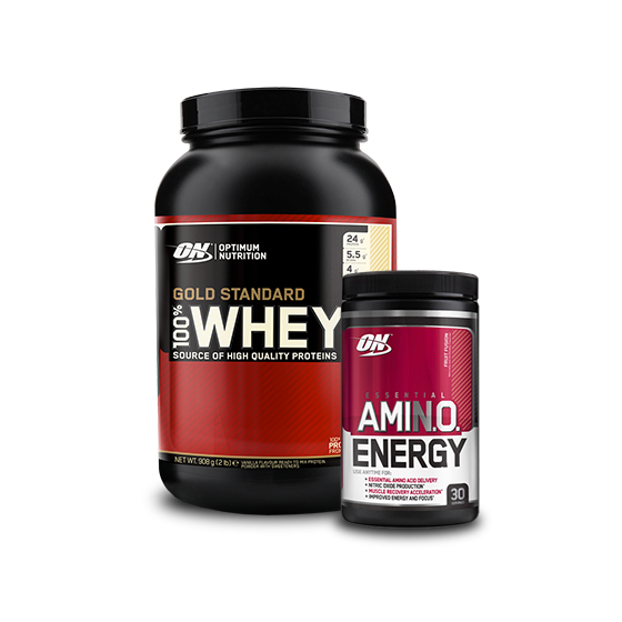Pack" 100% WHEY GOLD (908gr)+AMINO ENERGY (270 gr) + HOODIE OPTIMUM OFFERT