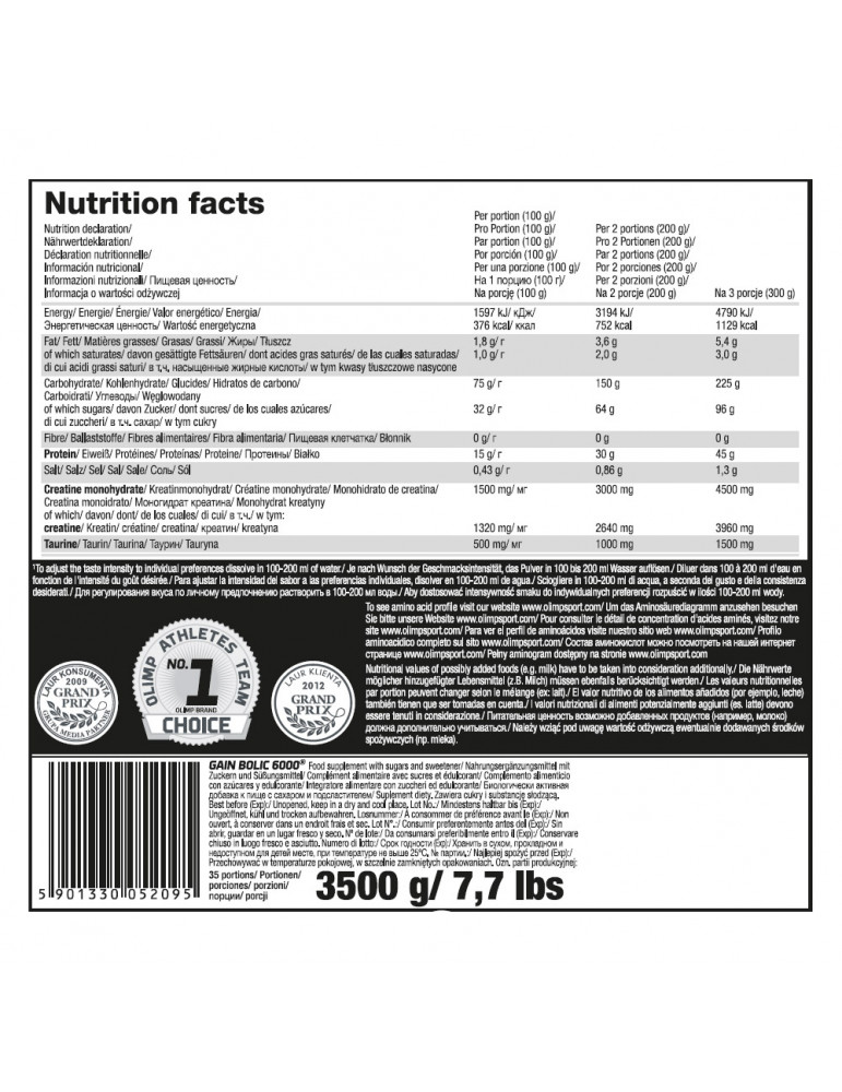 Gain Bolic 6000 Olimp Nutrition 3,5kg