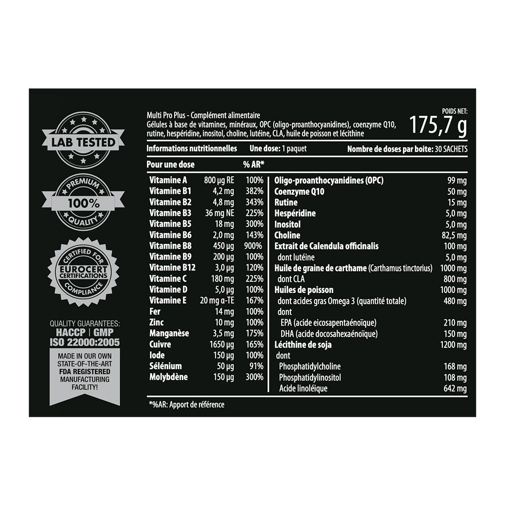 Pro Multi Plus Multi Pro Plus complesso vitaminico e minerale Scitec 30 dosi 209g