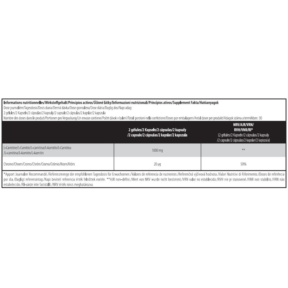 L-Carnitina + Cromo 60 Capsule - Biotech