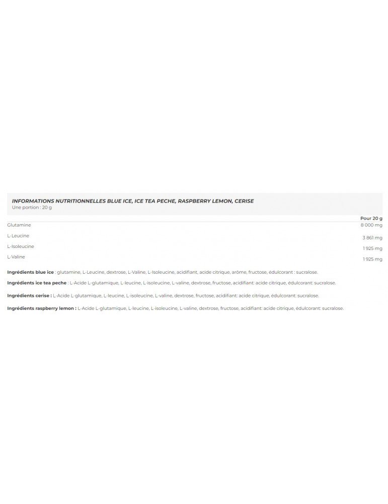 BCAA + Glutamine Intrafuse (500g) BCAA Addict Sport Nutrition