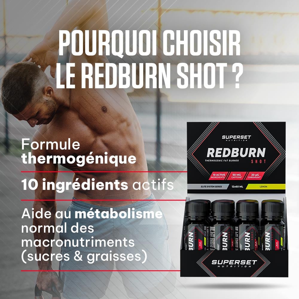 Redburn View REDBURN SHOT (12X60ML) - Brûleurs de Graisse - Superset Nutrition