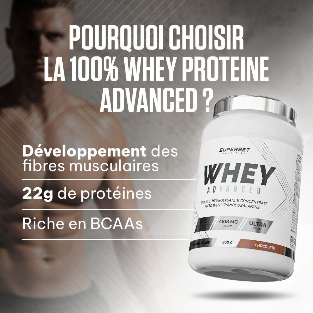 Superset Nutrition - vendre 100% WHEY PROTEINE ADVANCED (900gr) - Whey protéine