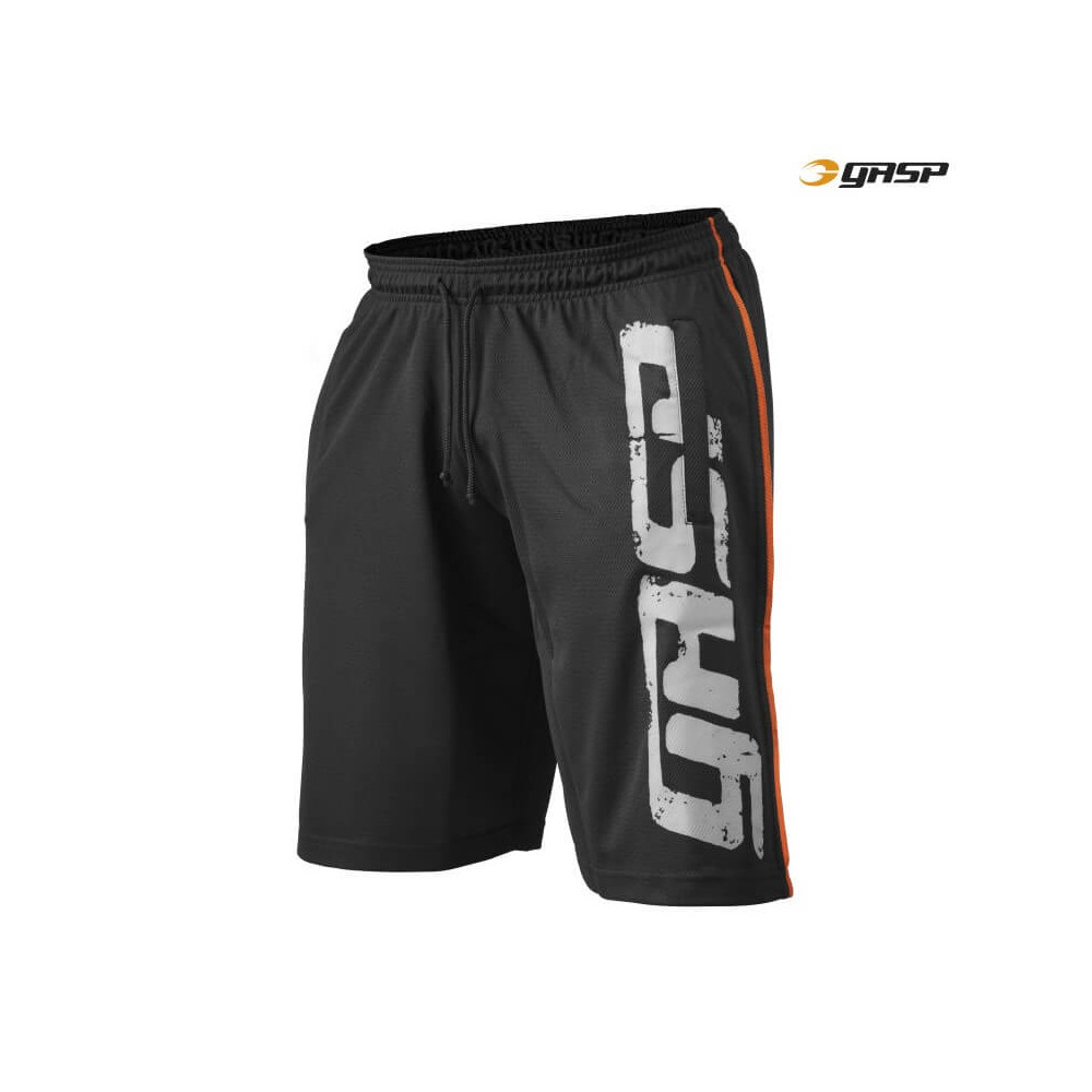 Short De Sport GASP Fusion Mesh Homme - Gris, Taille M - Idéal Gym, Running, Crossfit