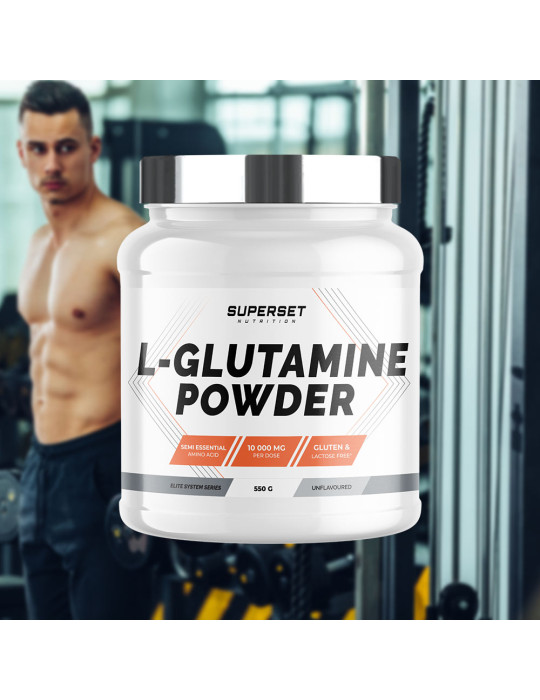 L-GLUTAMINE POWDER (550G) - Glutamine - Superset Nutrition