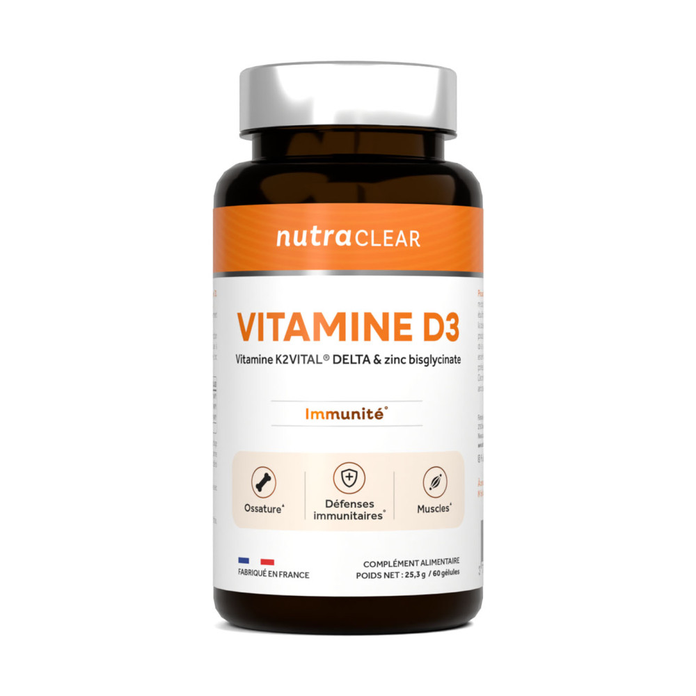 Visuel du produit : Vitamine D3 (60 gélules)