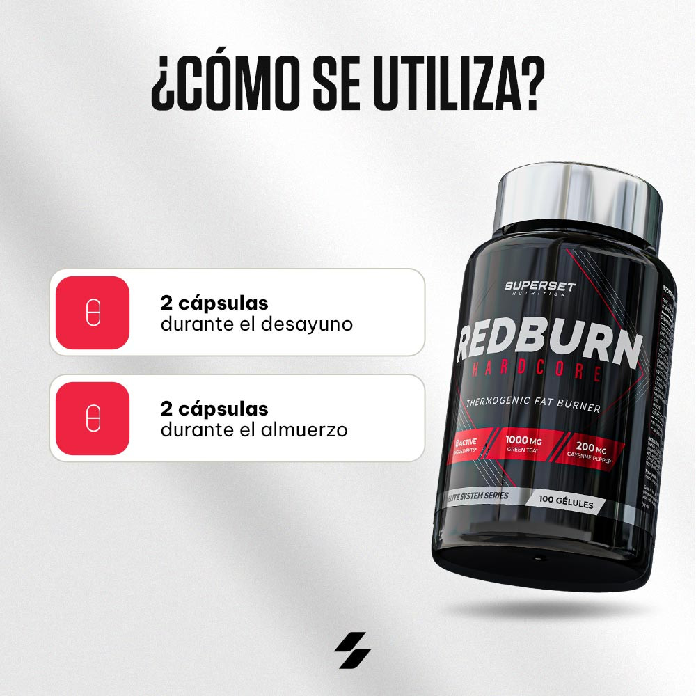Redburn View REDBURN HARDCORE Quemagrasas Superset Nutrition 100 cáps