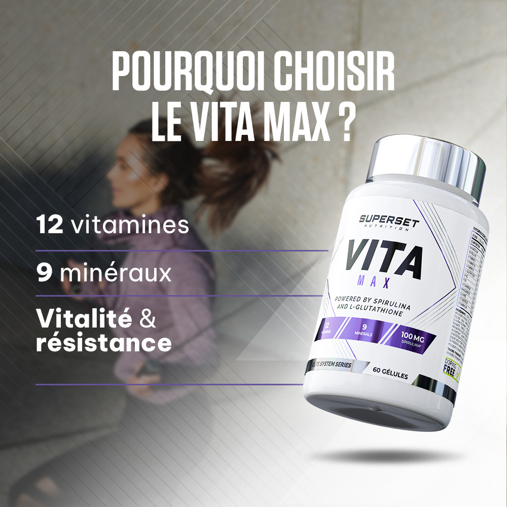 VITA MAX (60 caps) - Multivitamines Musculation - Superset Nutrition