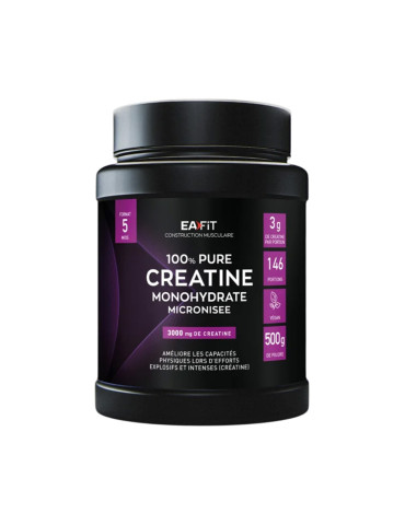 100% pure creatine monohydrate micronisée (500g) Eafit