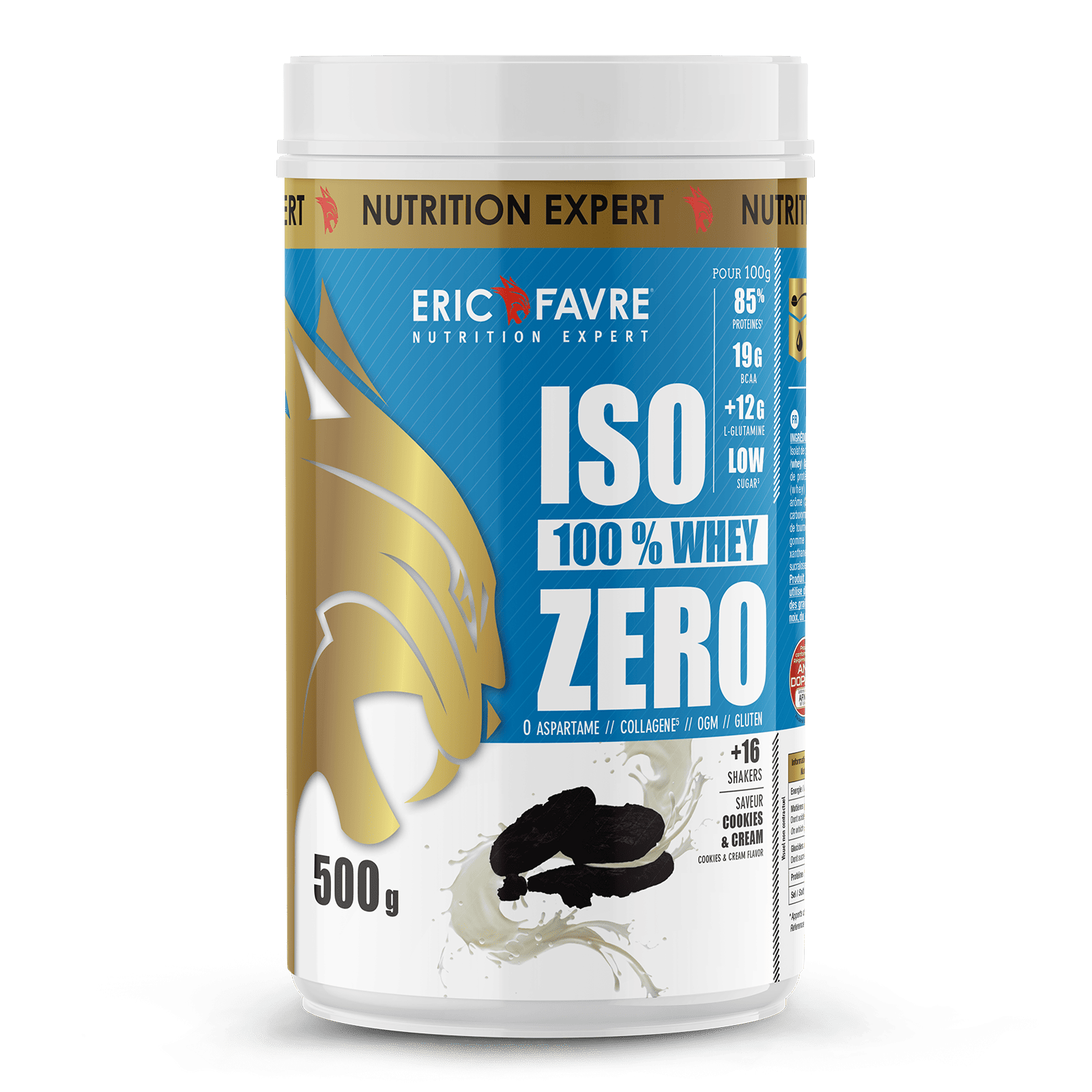 Eric Favre Iso Zero 100% Whey Cookies & Cream 500G - Image 3