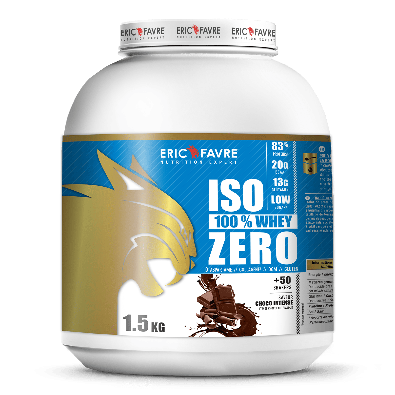 Eric Favre Iso Zero 100% Whey Protéine Choco Intense Poudre 1500 G Enfants - Image 3