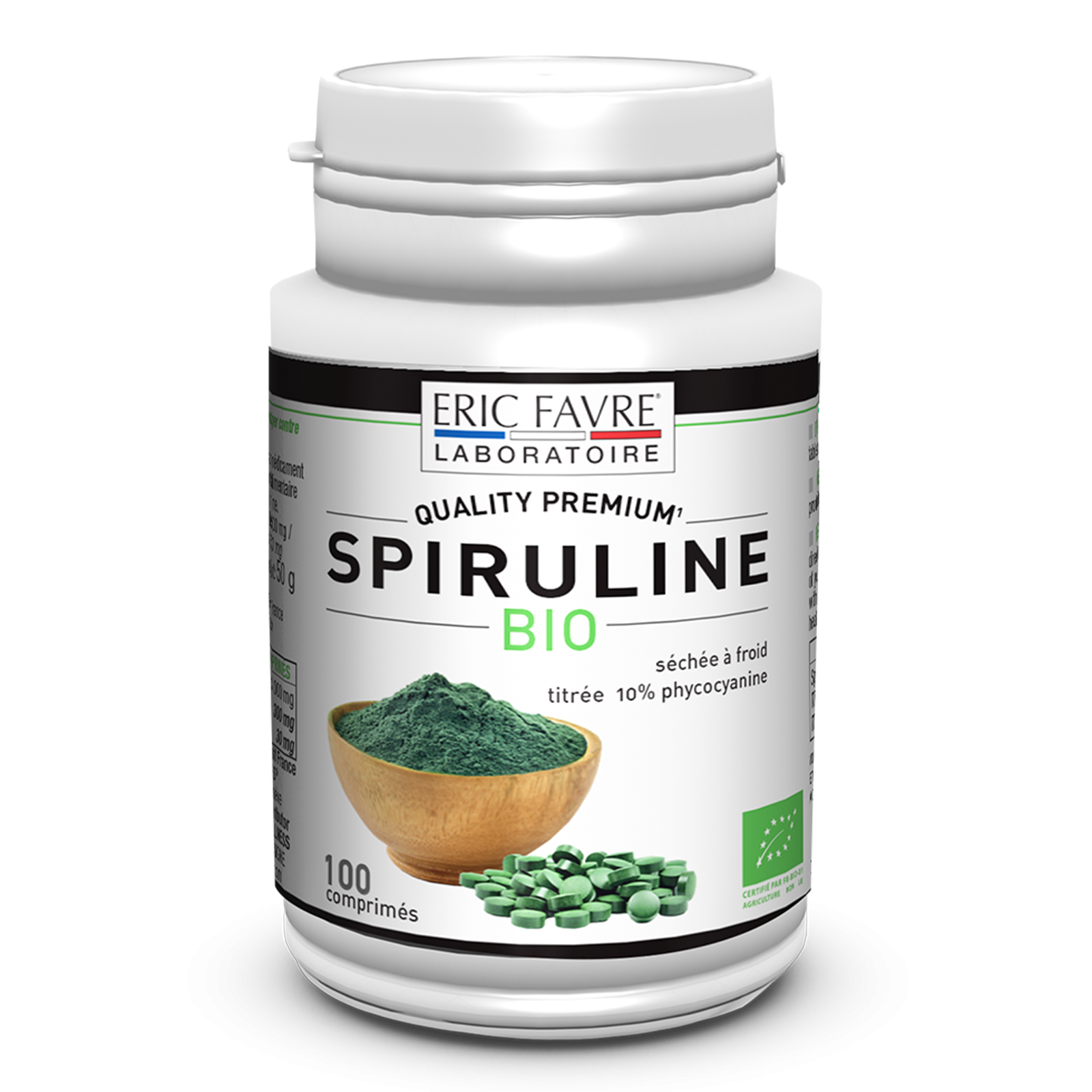 Eric Favre Unisex Verte Spiruline Bio (100 Tabs)