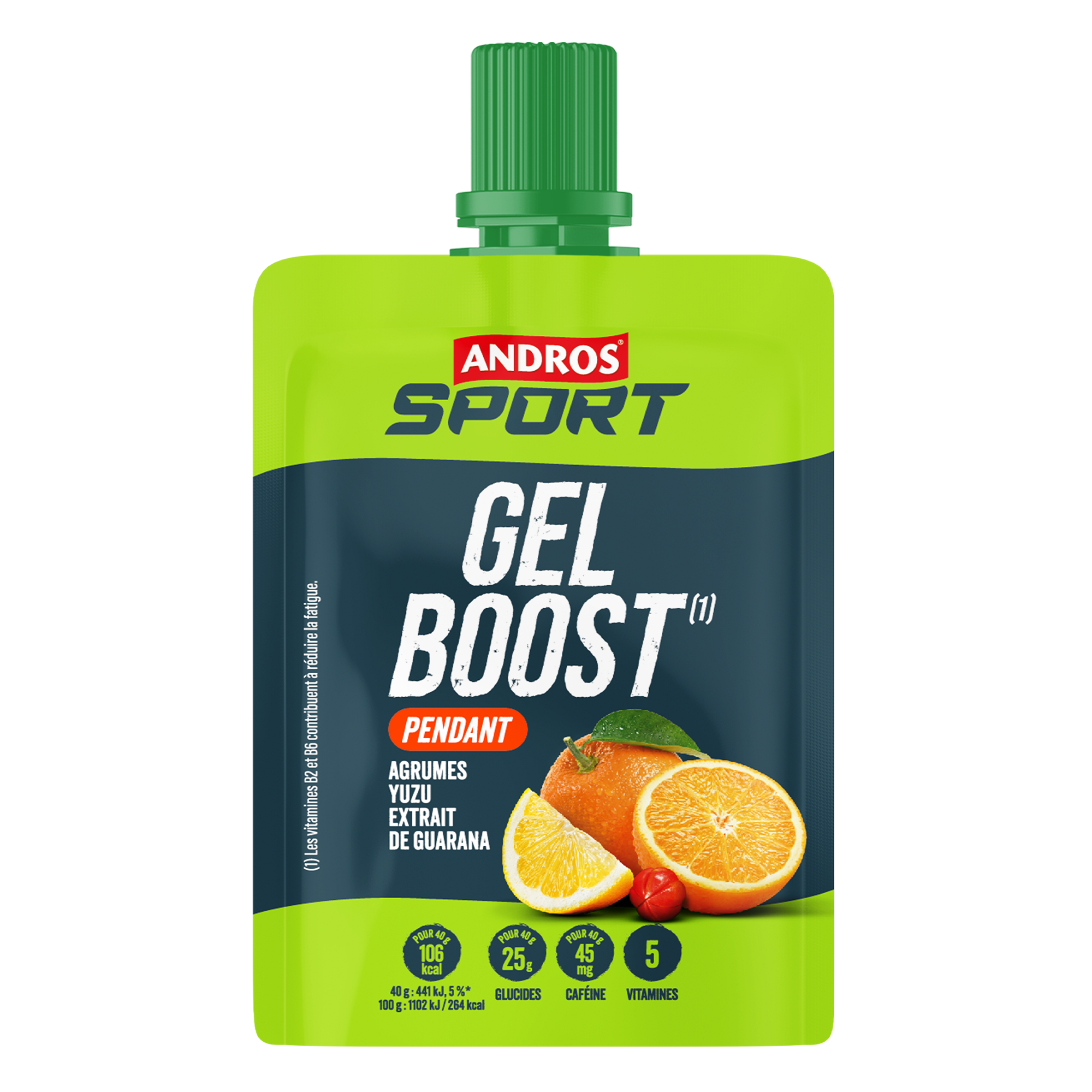 Andros Sport Unisex Orange Gel Boost (40G)