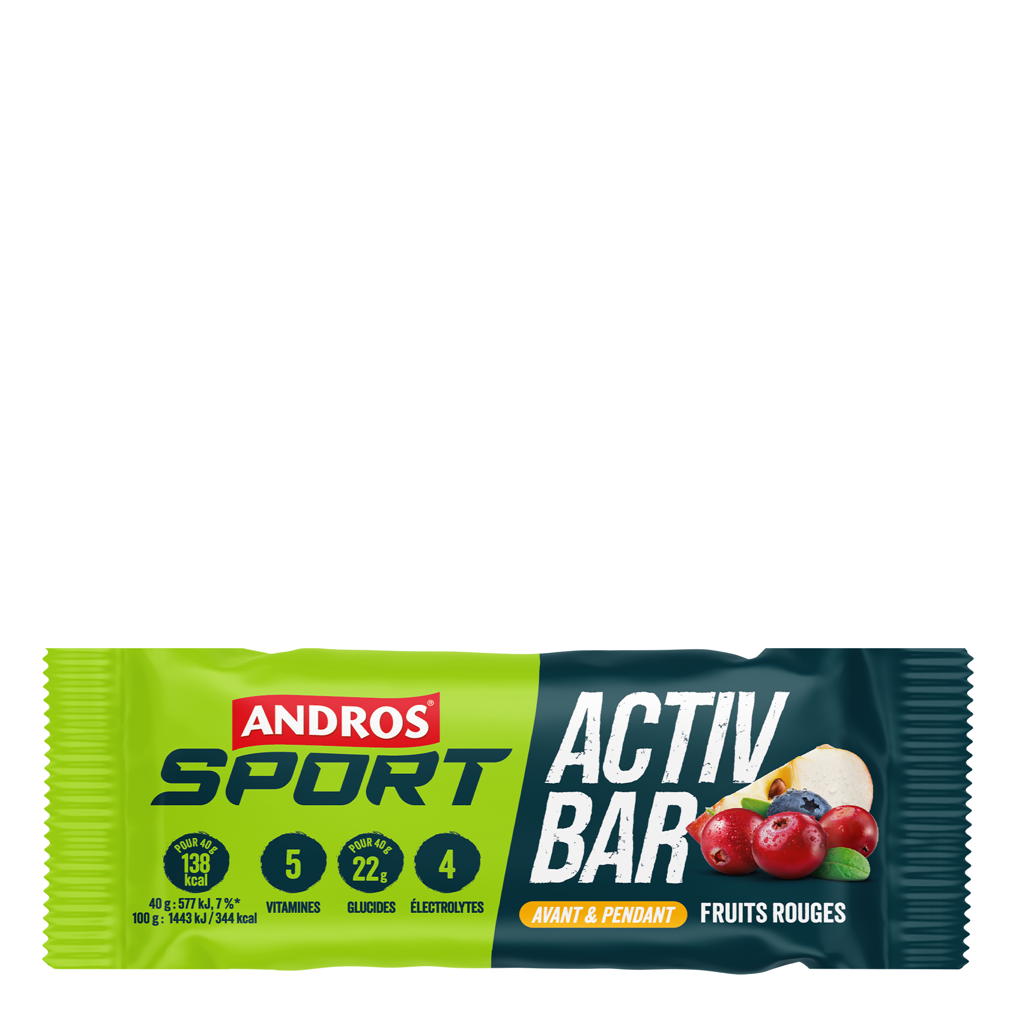 Andros Sport Unisex Barre Énergétique (40G)