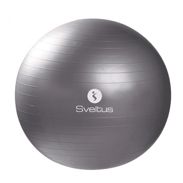 Gymball gris 65 cm et pompe à main - Sveltus