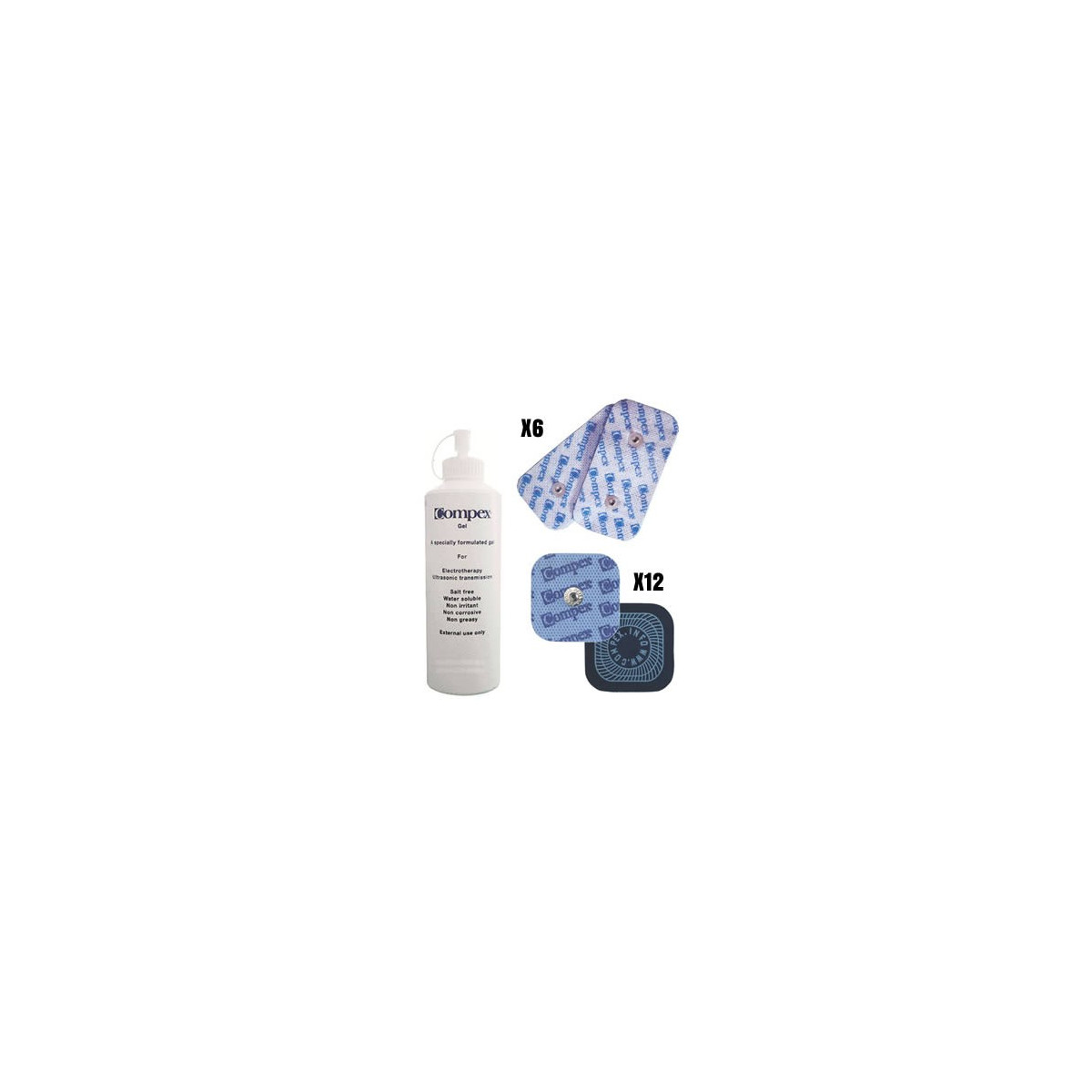 Pack Electrodes XL Snap + Gel Conducteur Compex