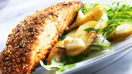Recette hyperprotéinée de saumon en croute d'épices