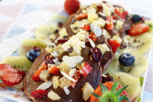 La recette de pancakes choco-noisette de Clarisse