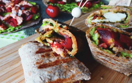 Mini wraps poulet ou saumon